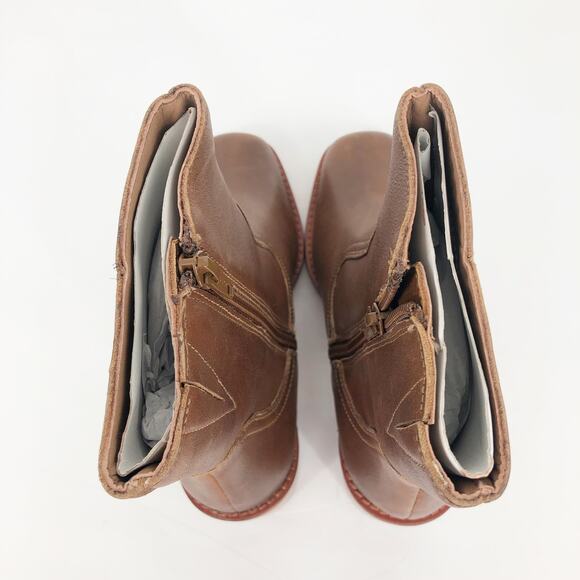 Seychelles Womens Turbulent Mid Calf Booties 6 Brown Square Toe Leather NWOB - Picture 7 of 9